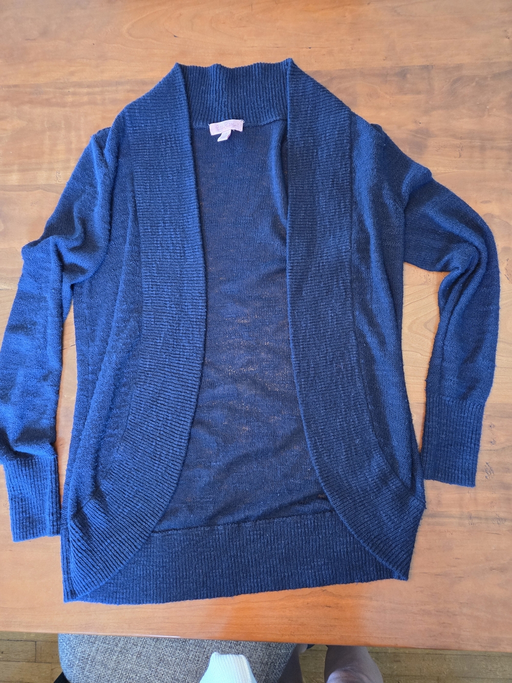 Lilly Pulitzer Navy Blue Open-Front Cardigan